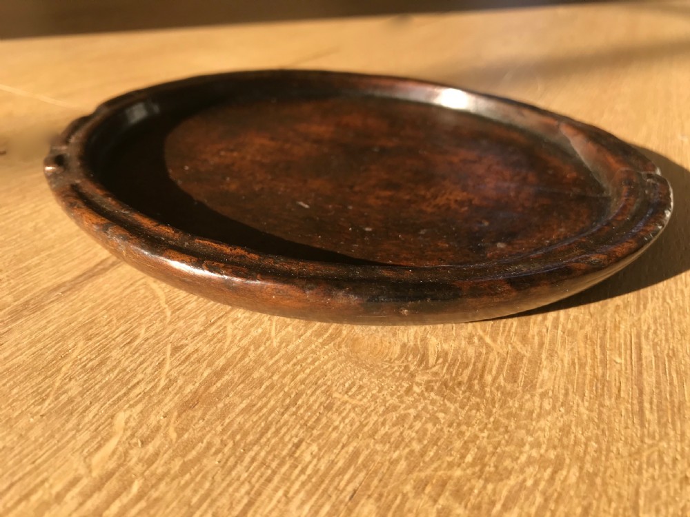 Antique Treen Wine Coaster View II