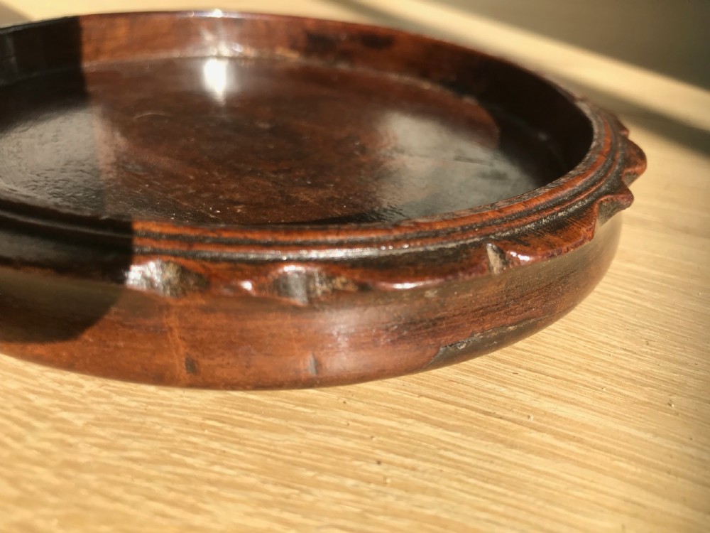A Georgian Treen Mahogany Wine Coaster View III