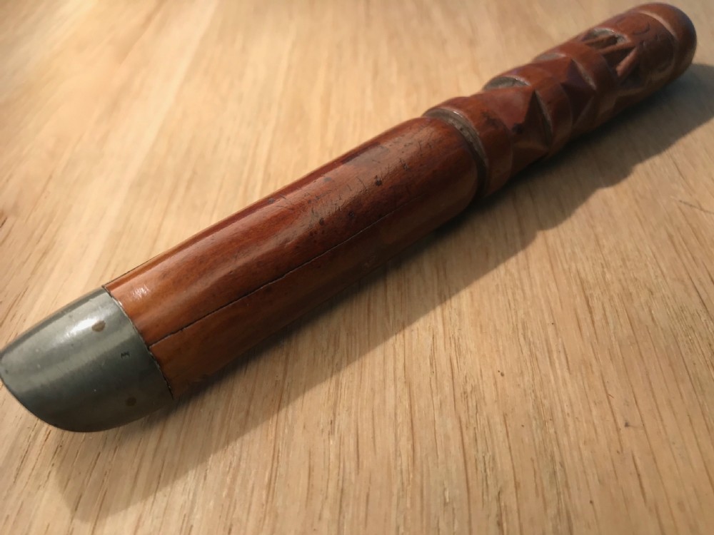 Antique dated  treen apple scoop - 1702  View III