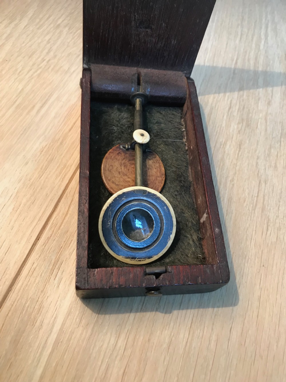 Antique Pocket Microscope - treen View III