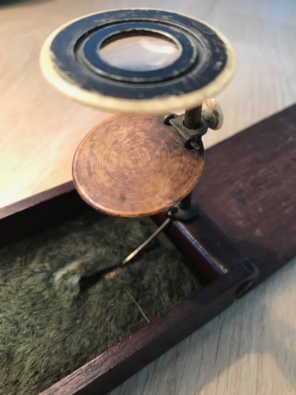 Antique Pocket Microscope - treen View IV