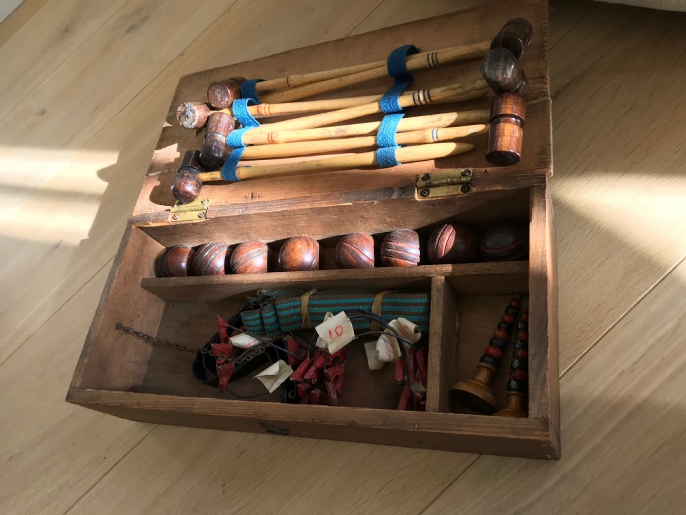 Antique Small Sized Croquet Set - treen View II