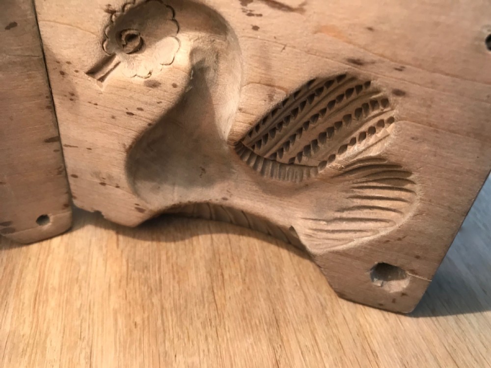 An Unusual Antique Butter Mould - Two Piece treen View III