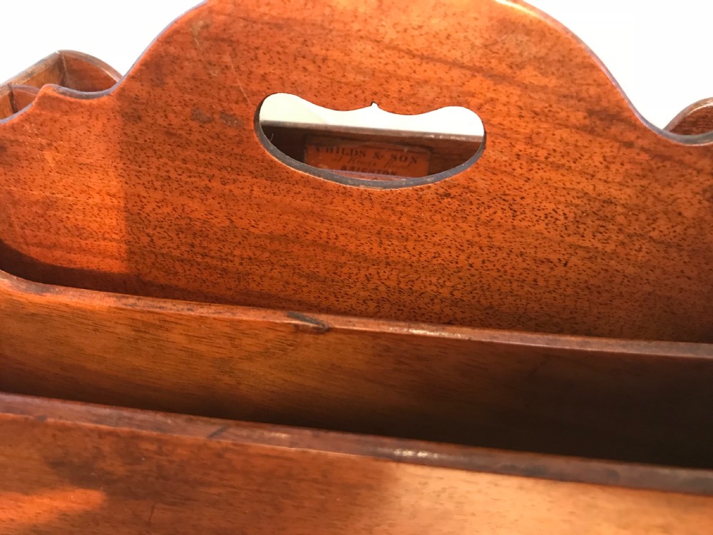 An Antique Desk Tidy - original trade label View II