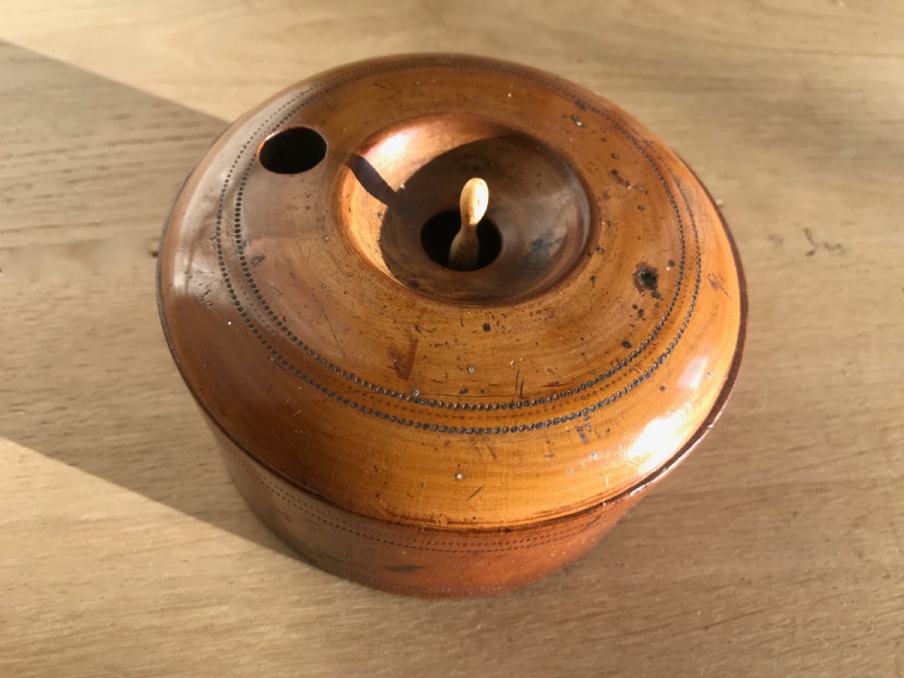 Antique Travelling roulette game - large size - treen View II
