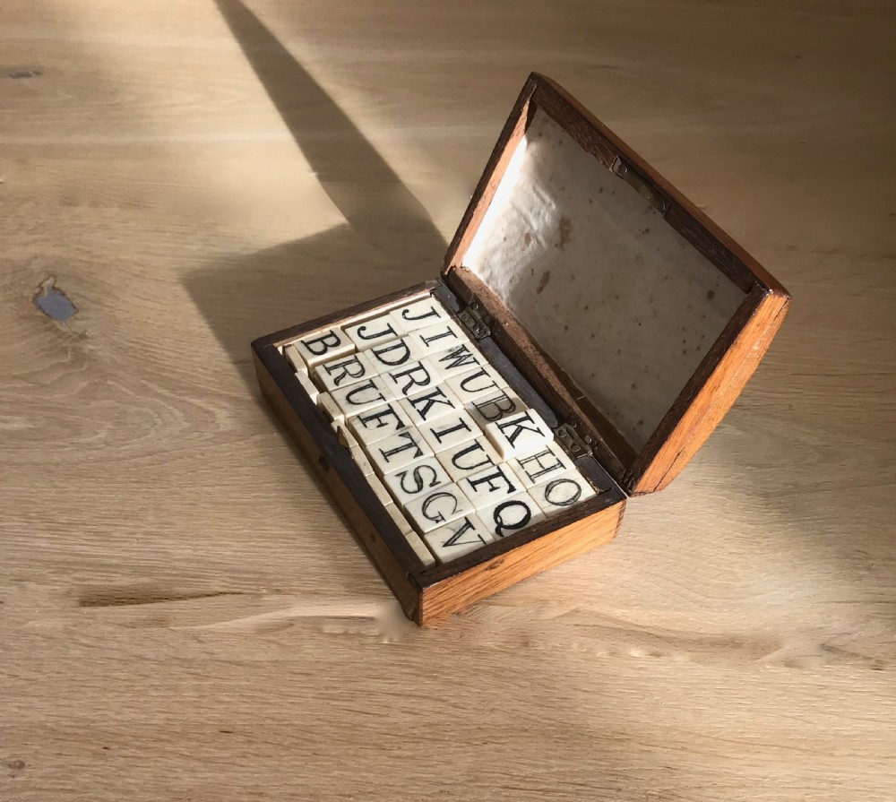 An antique alphabet/ spelling set - treen
