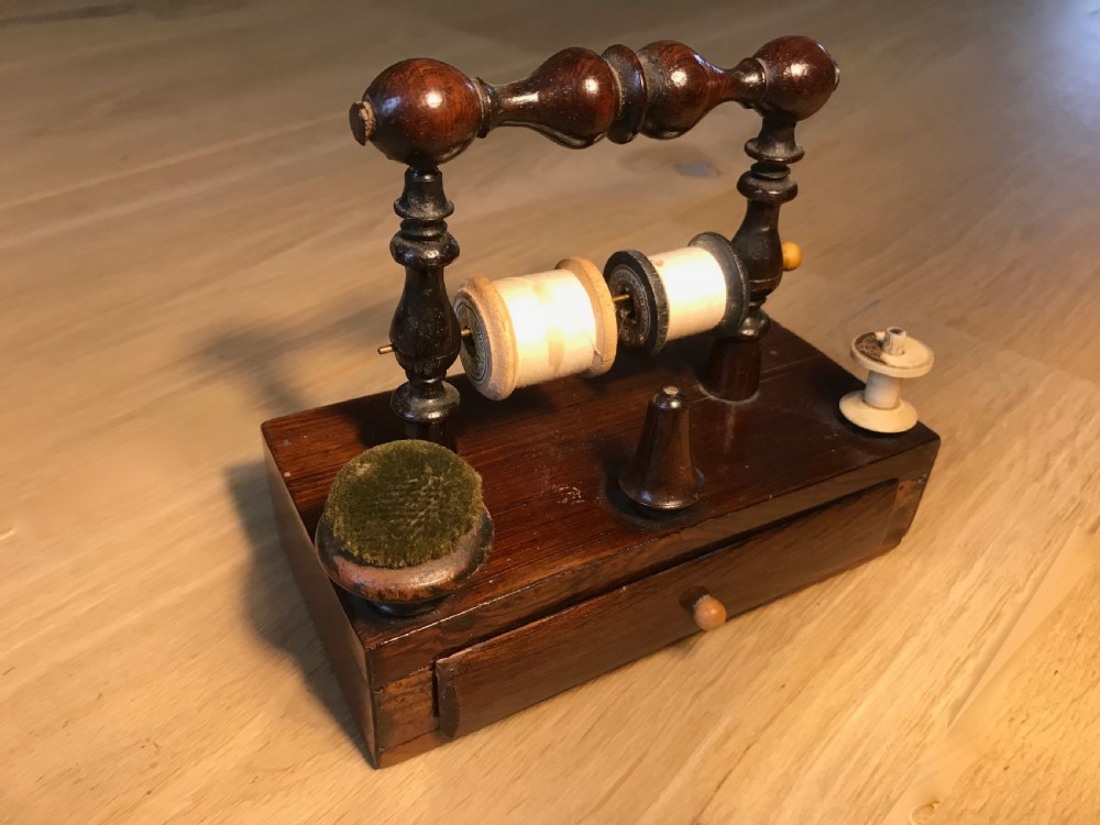 Antique Rosewood Sewing Companion