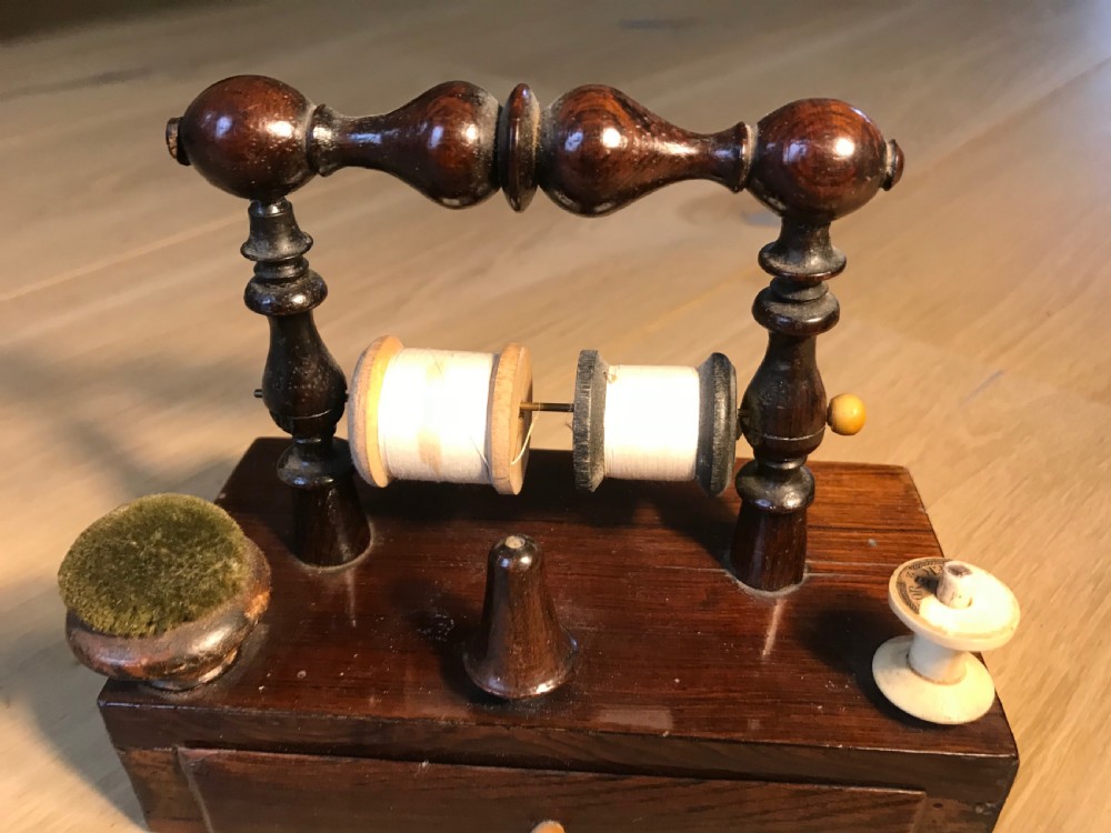 Antique Rosewood Sewing Companion View II