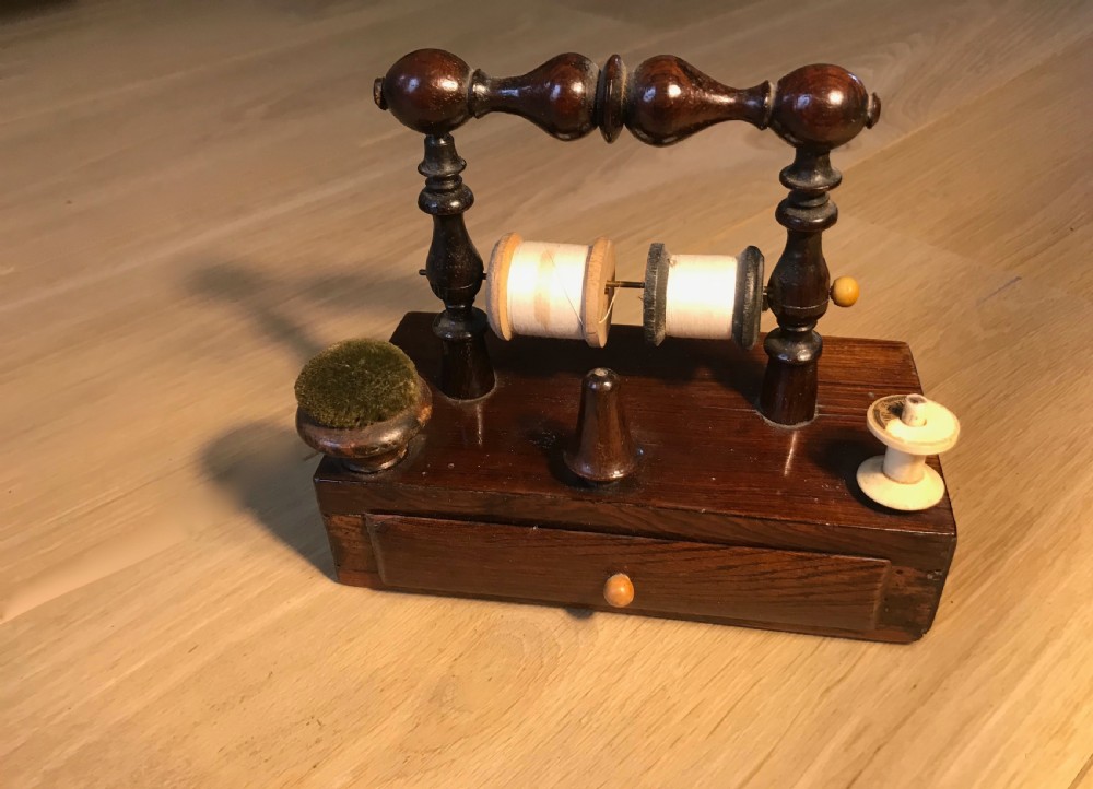 Antique Rosewood Sewing Companion View V