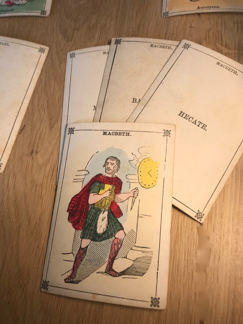 A complete set of hand coloured Shakespeare cards - Game View II