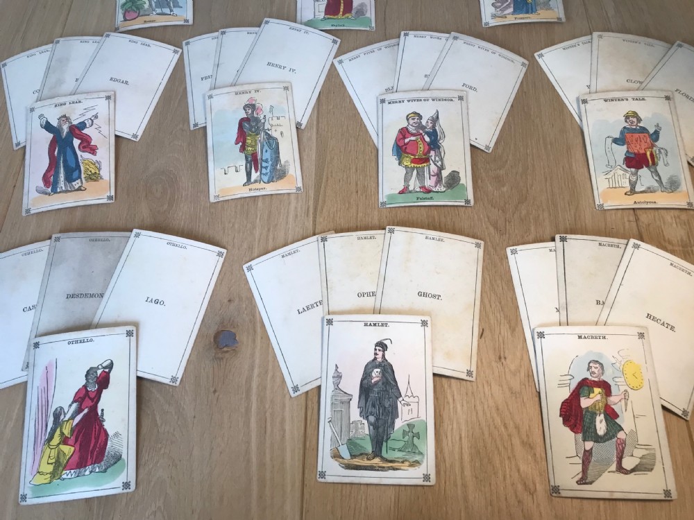 A complete set of hand coloured Shakespeare cards - Game View IV