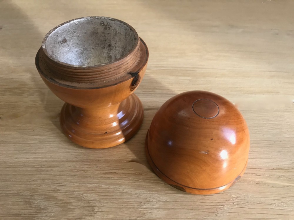 Antique Treen Pill Silverer