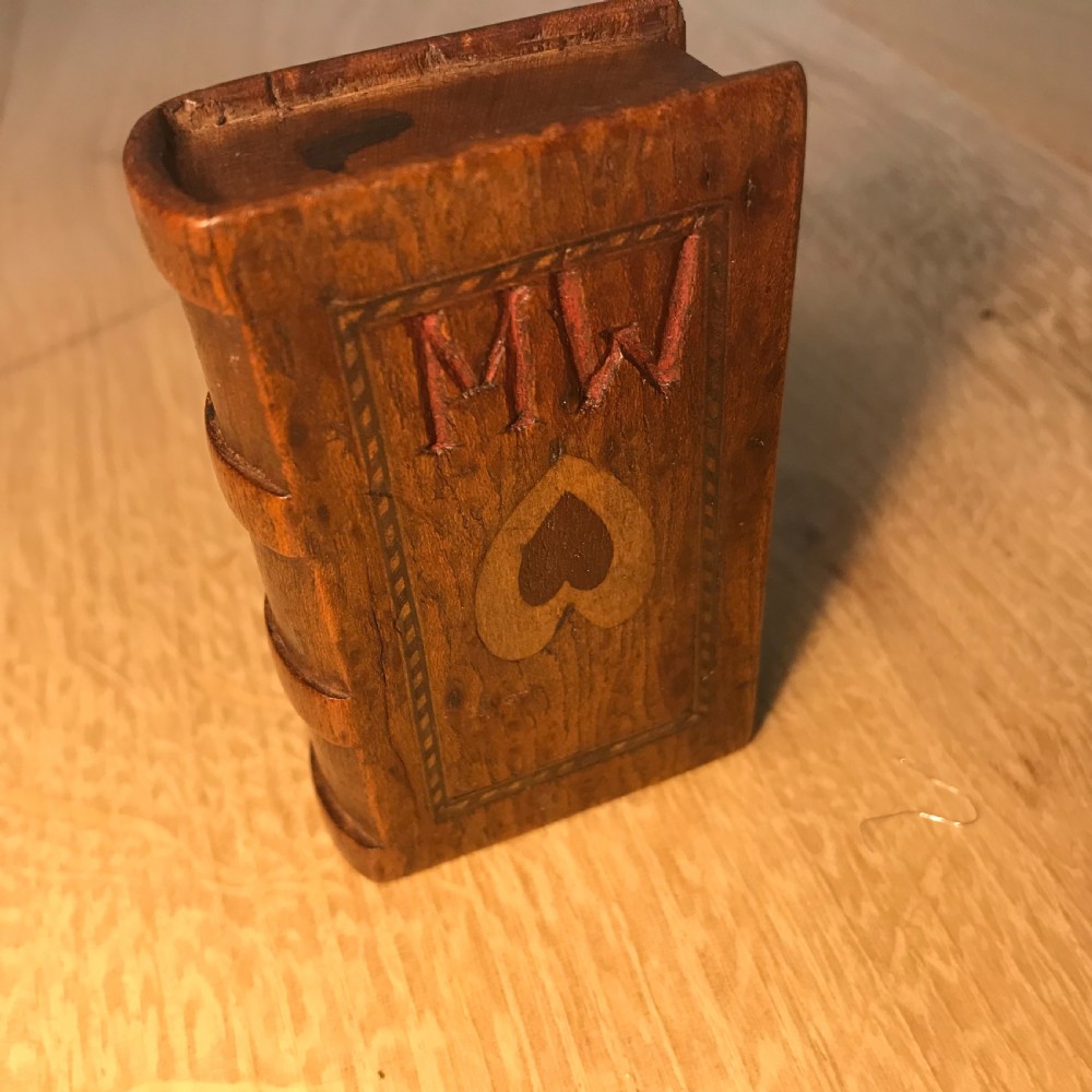 Antique Snuff Box - Book Form Treen