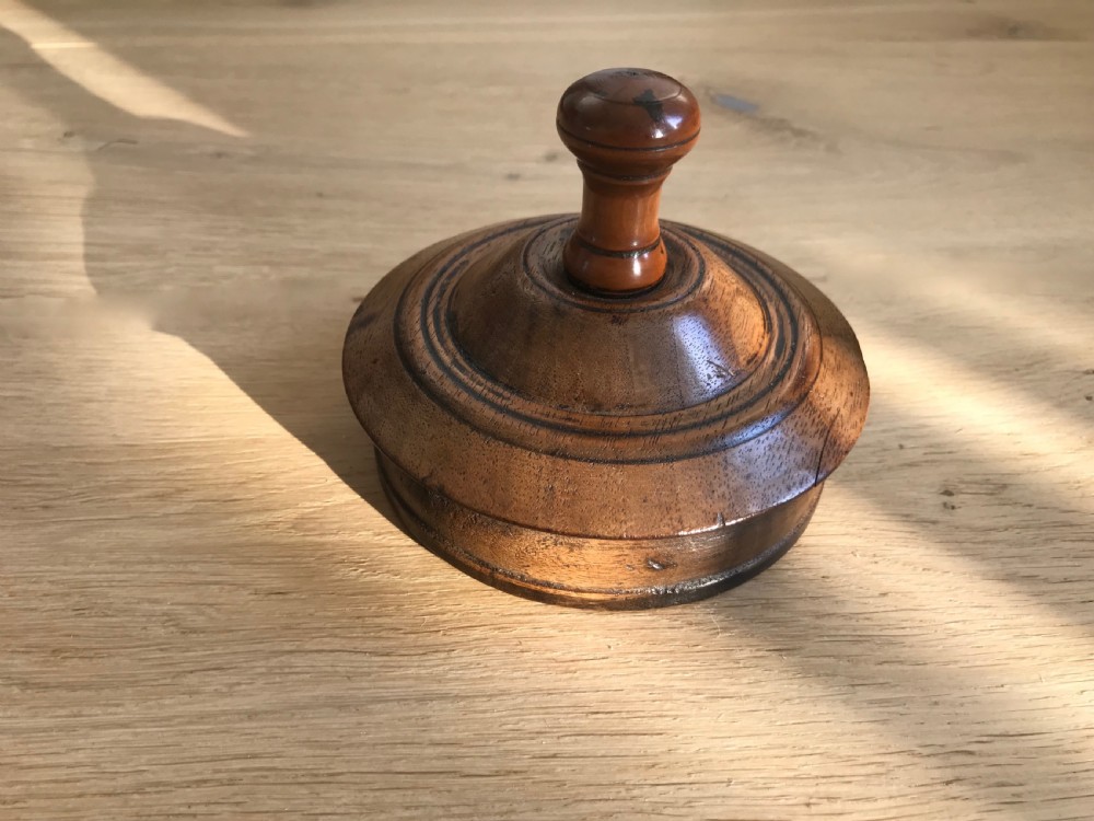 Antique Treen 18th cEntury Spice Box - small size