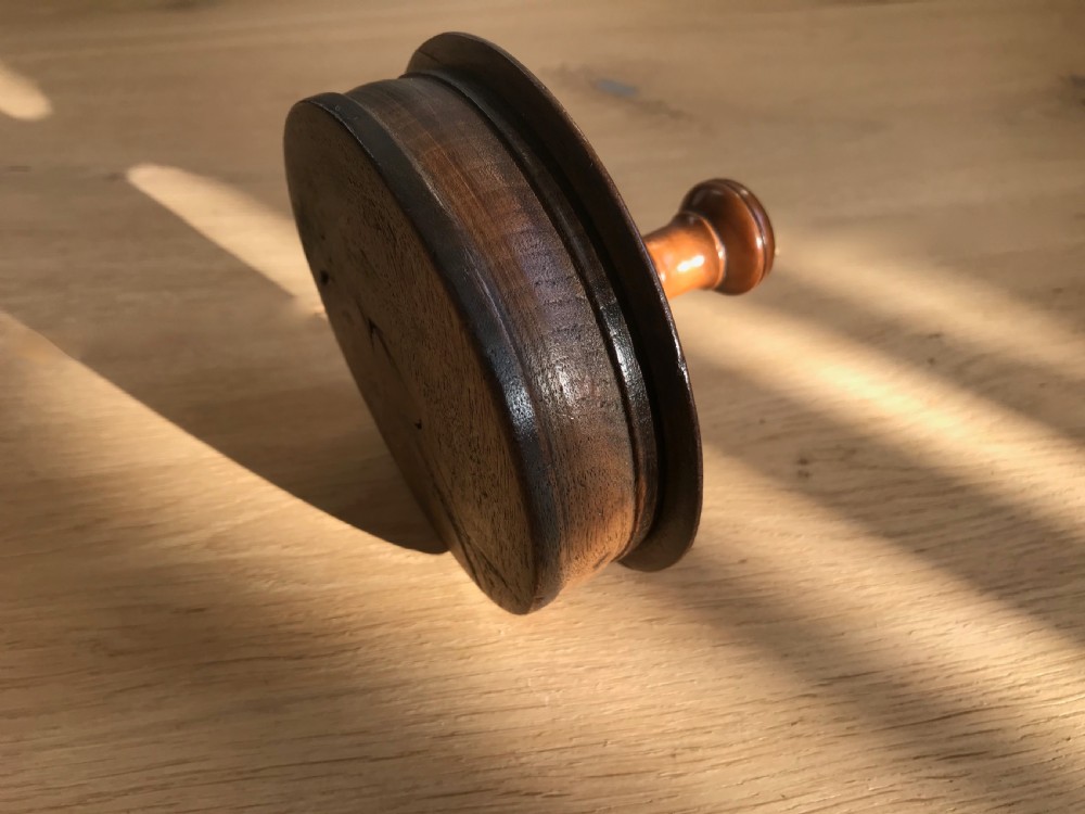 Antique Treen 18th cEntury Spice Box - small size View III