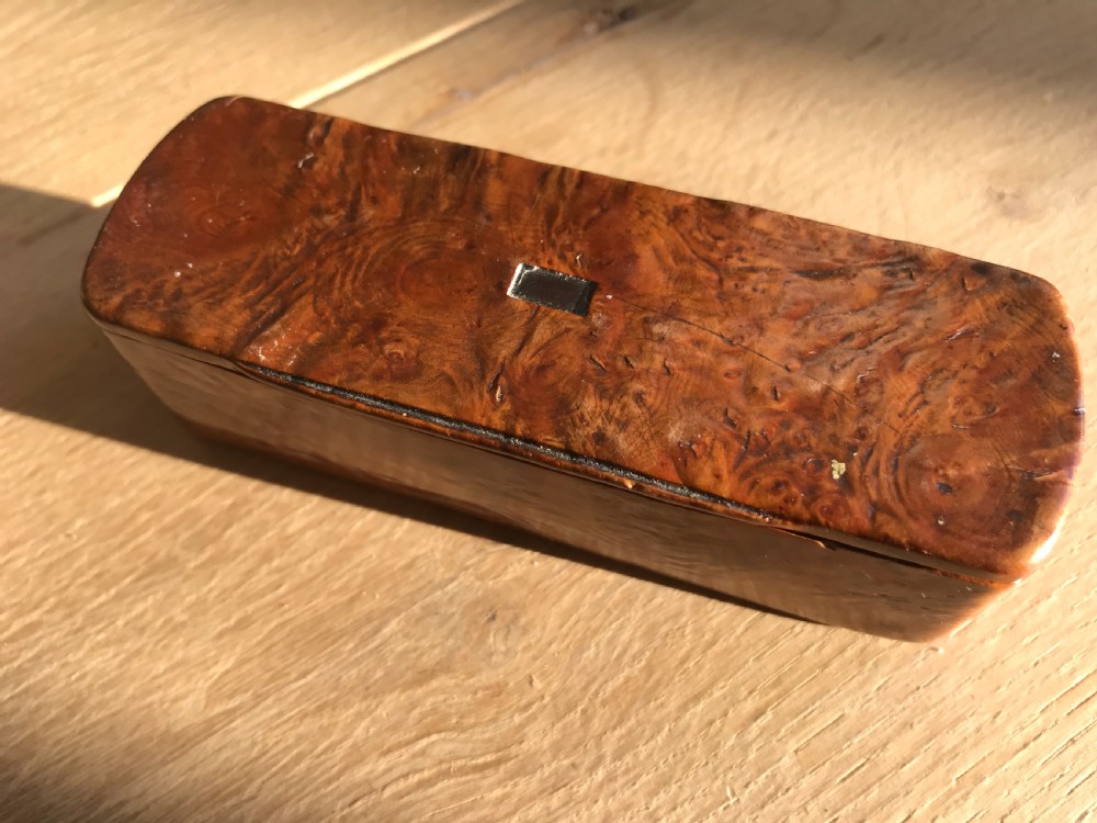 Antique Burr Yew Snuff Box View III