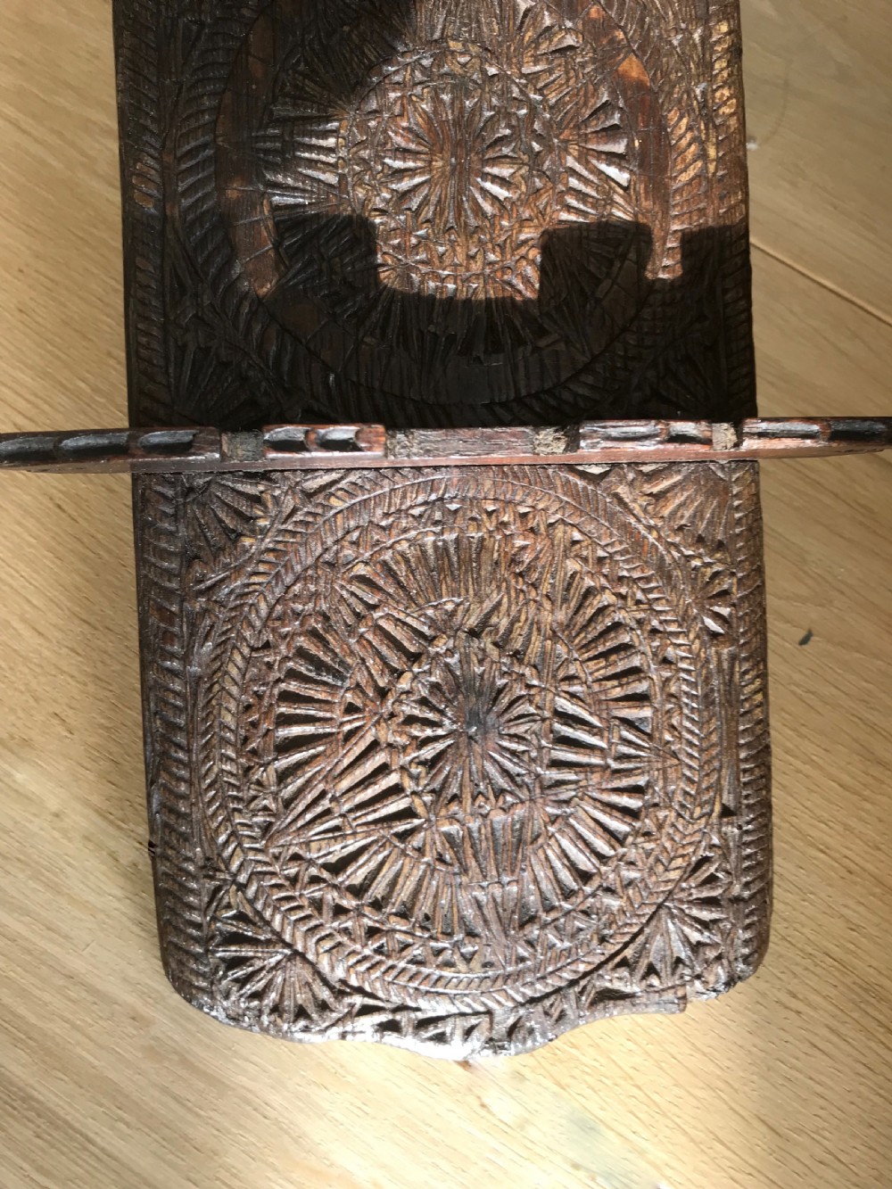 A Rare  Antique Carved Spoon Rack View III