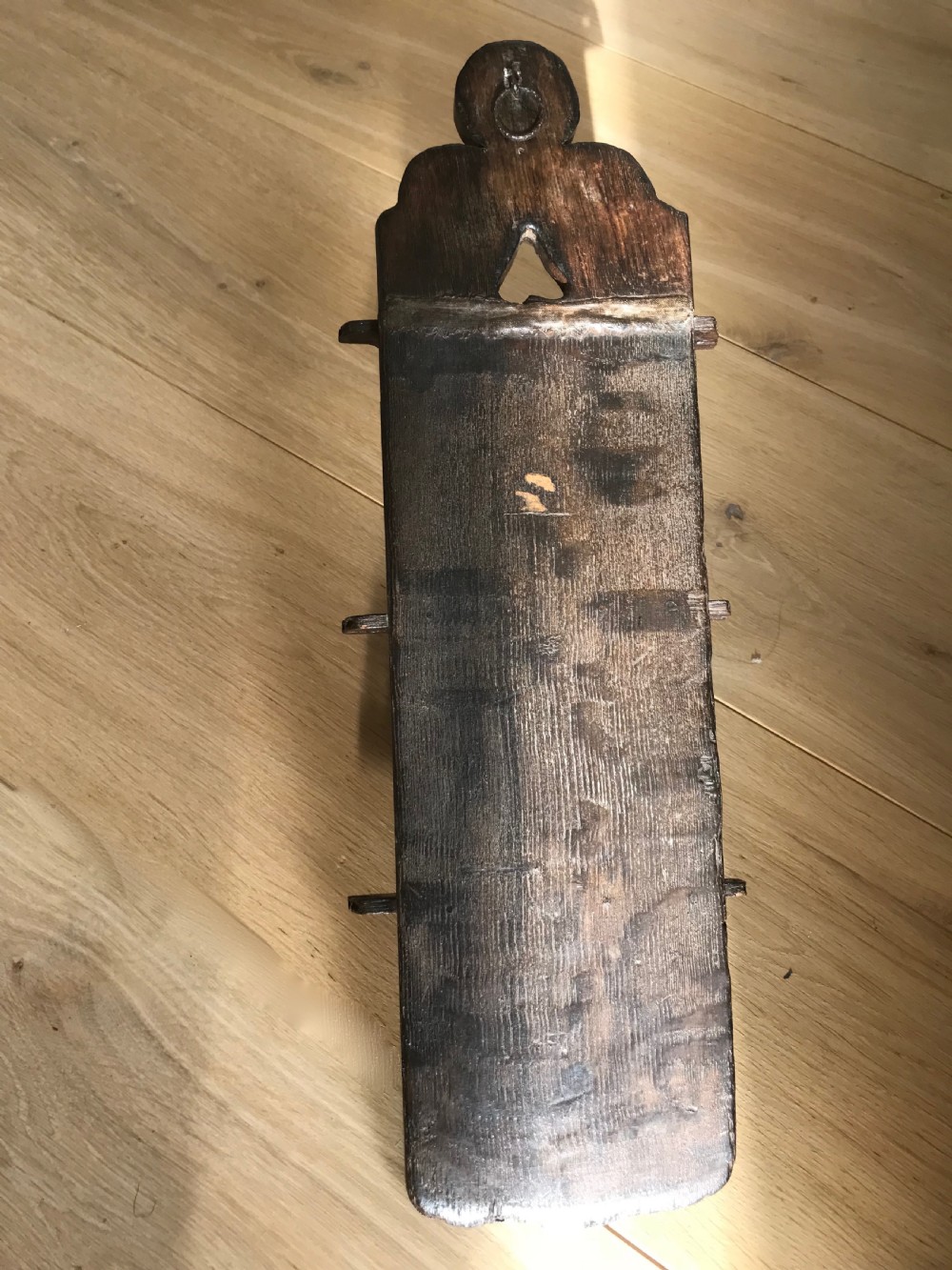 A Rare  Antique Carved Spoon Rack View V