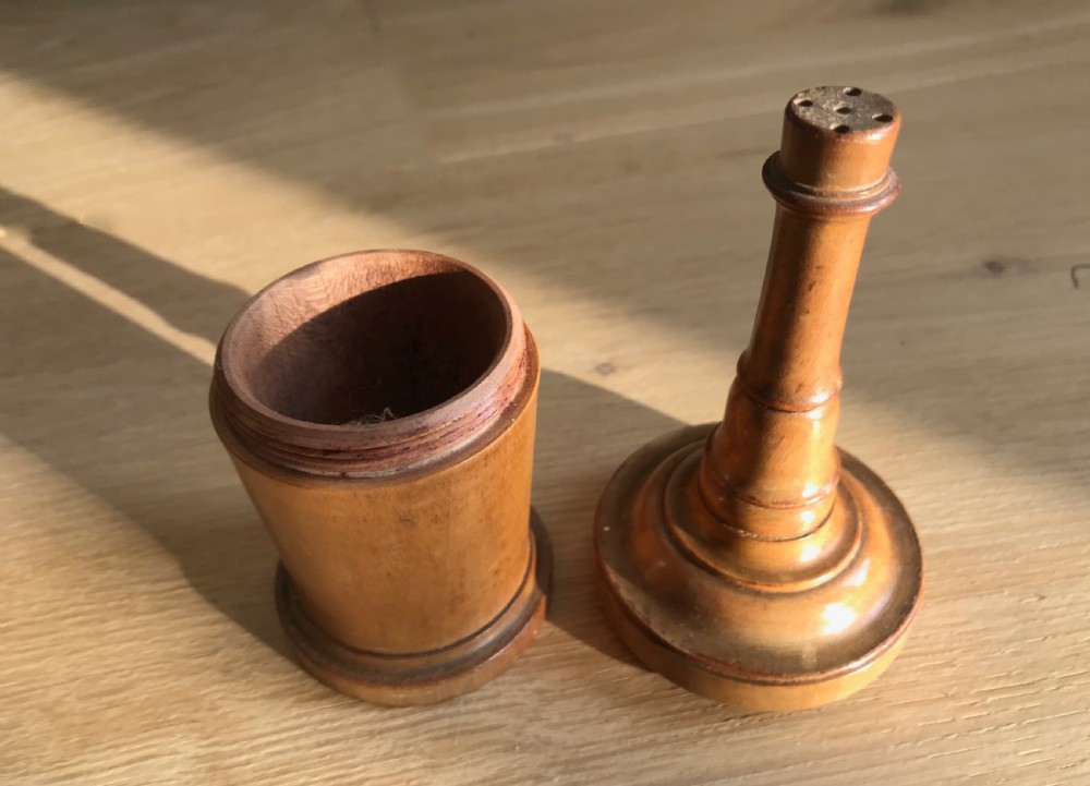 Antique Treen Glove Powderer View II