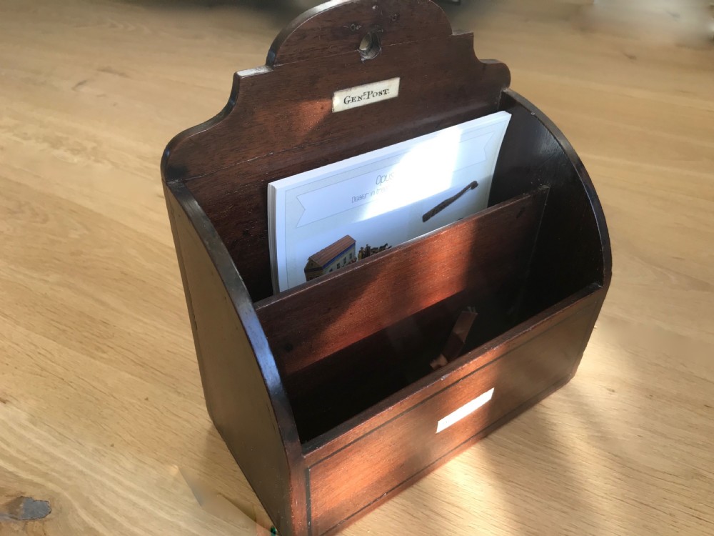 An unusual early to mid 19th century mahogany letter/Posting Holder View II
