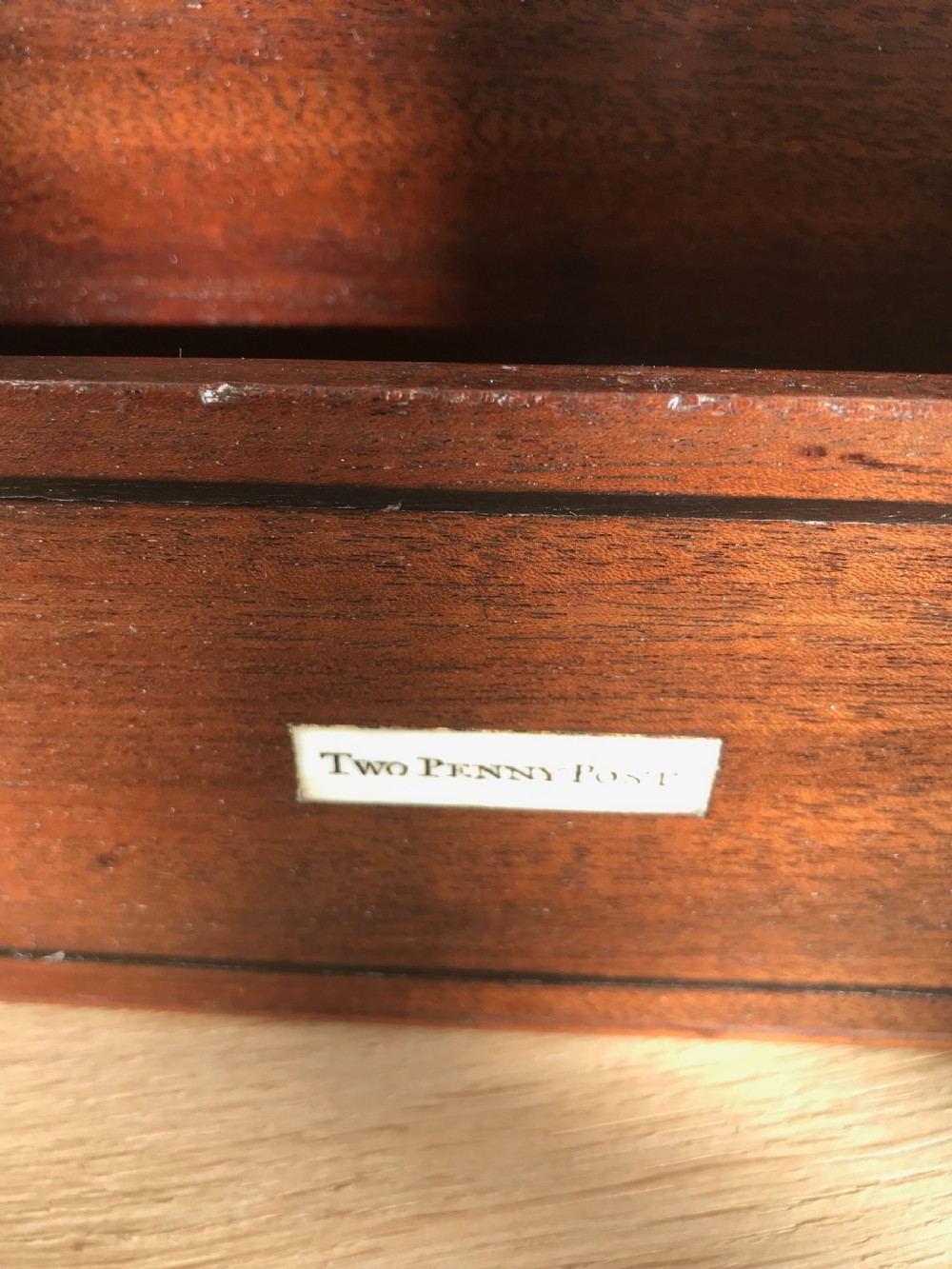 An unusual early to mid 19th century mahogany letter/Posting Holder View III