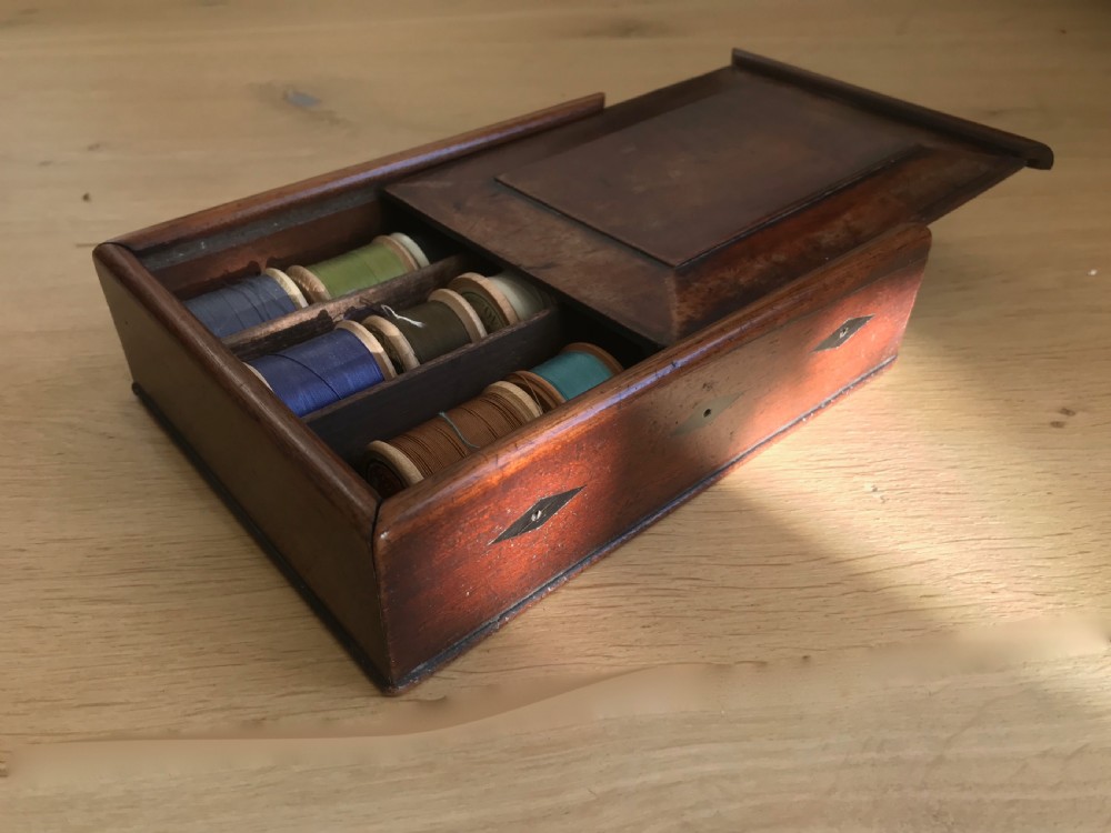 An early 19th century cotton reel box View II