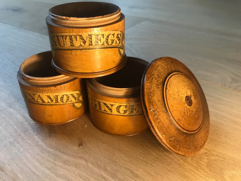 Antique Spice Tower - Original Labels View II