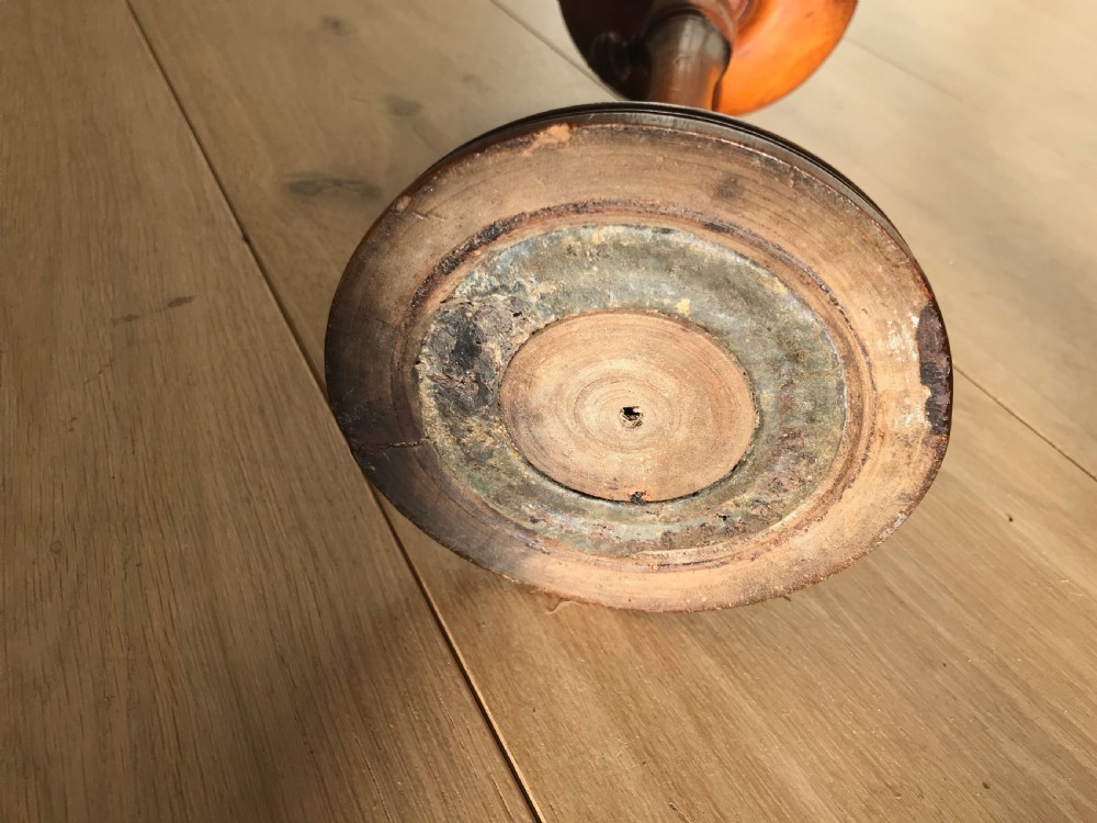 An Antique Mahogany Adjustable Candle Stand - large size View IV