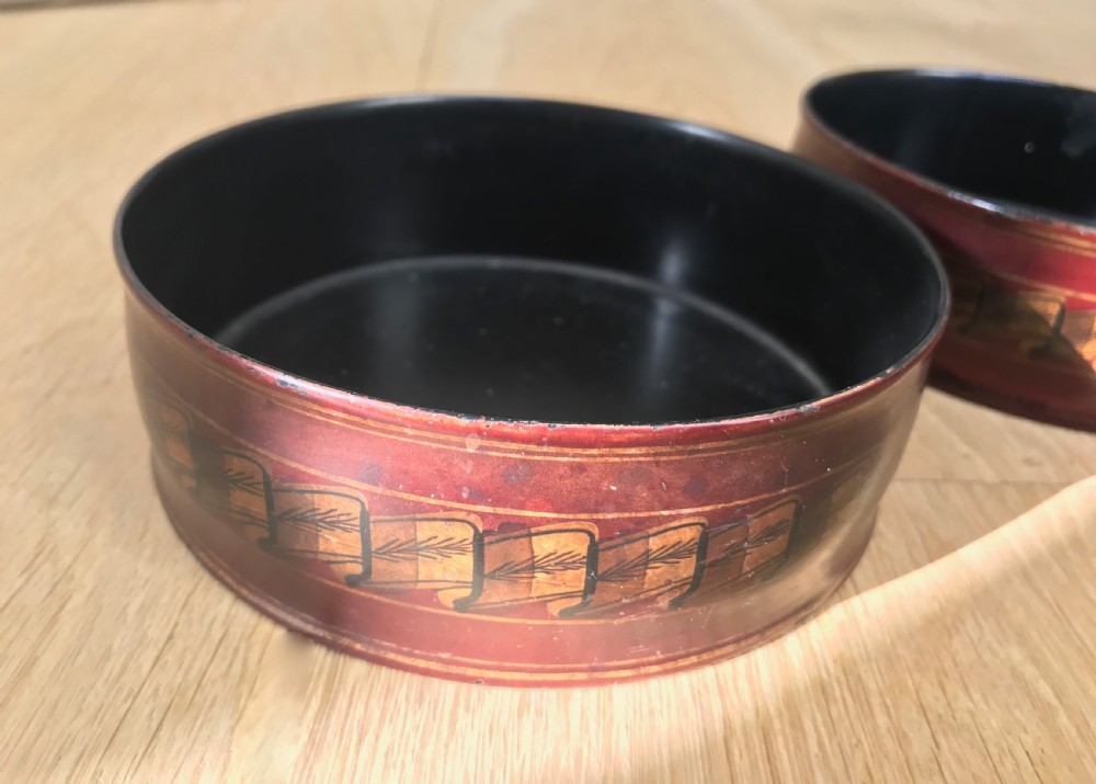 A Pair Of Regency Red Gilt Papier- Mache Wine Coaster View IV
