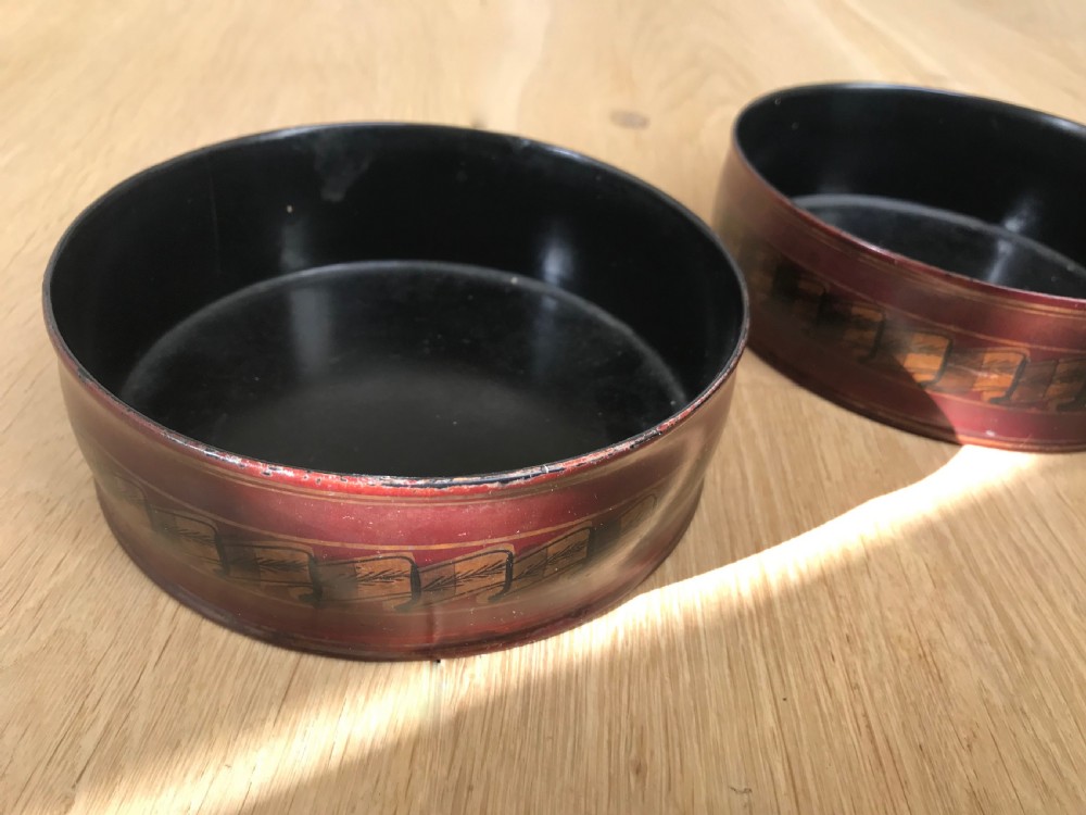 A Pair Of Regency Red Gilt Papier- Mache Wine Coaster View VI