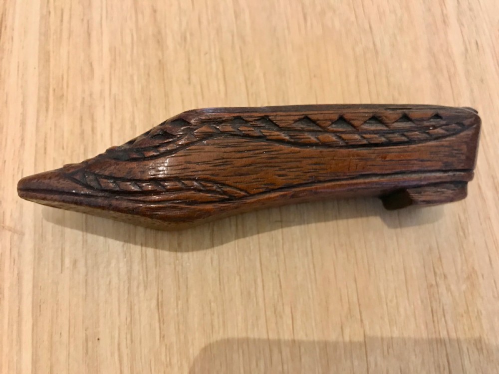 Antique Prisoner of War Snuff Shoe View II