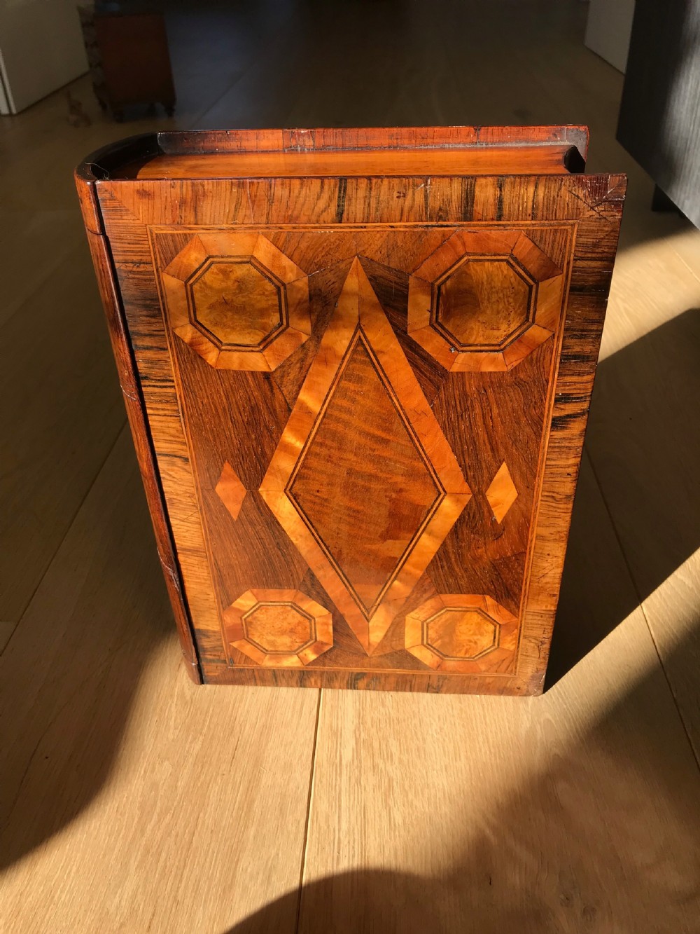 A Large George III Book Box - with compartments