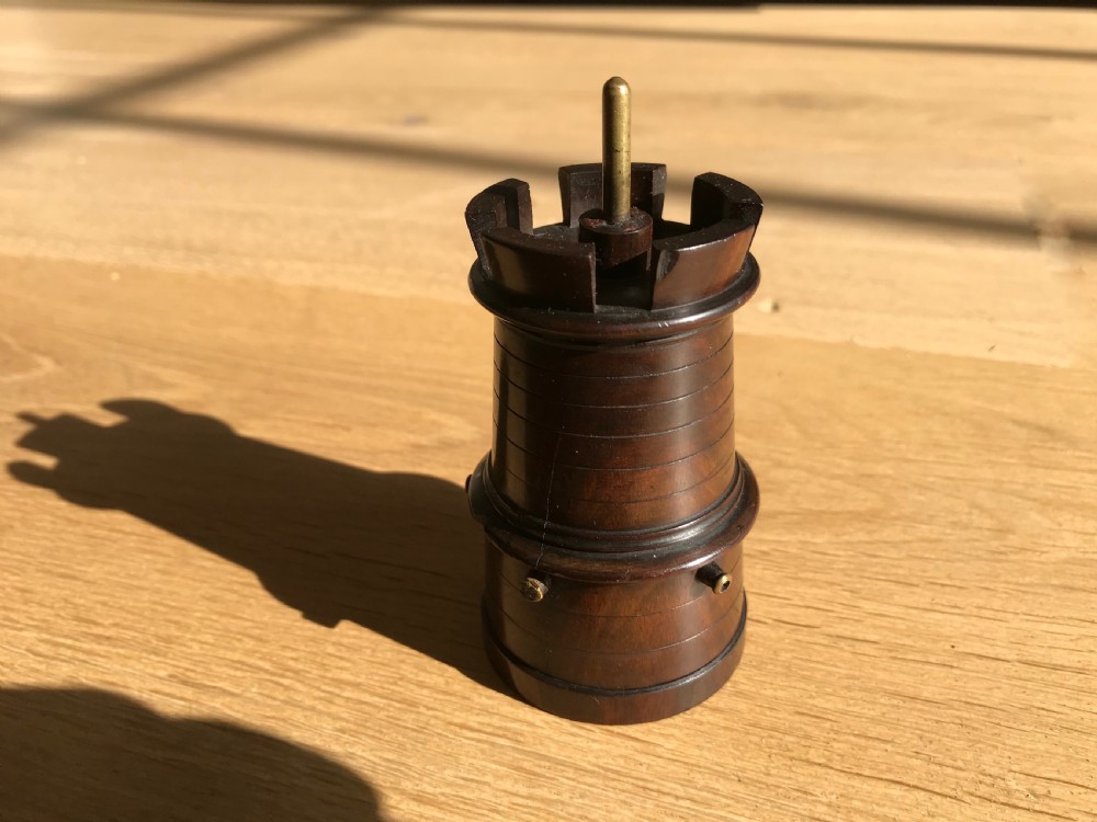 A 19th century lignum vitae spool holder - treen
