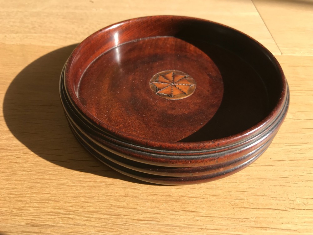 A George III mahogany wine coaster  - treen View II