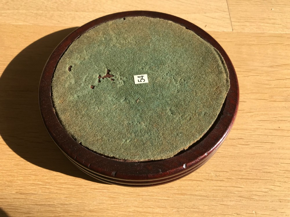 A George III mahogany wine coaster  - treen View III