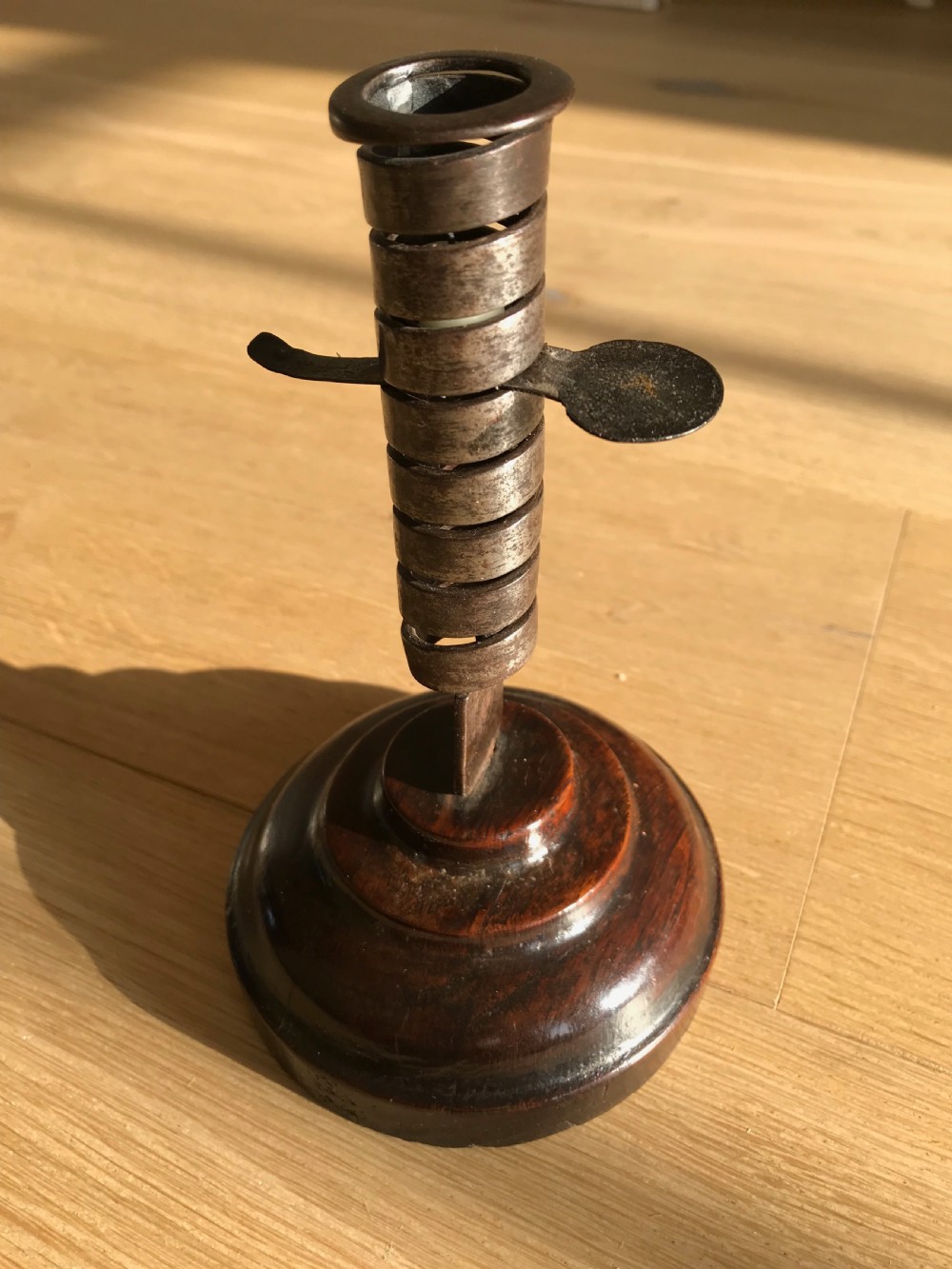 A rare 18th century English spiral candlestick  View IV