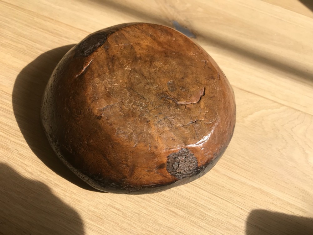 A small primitive 18th century treen bowl  View II