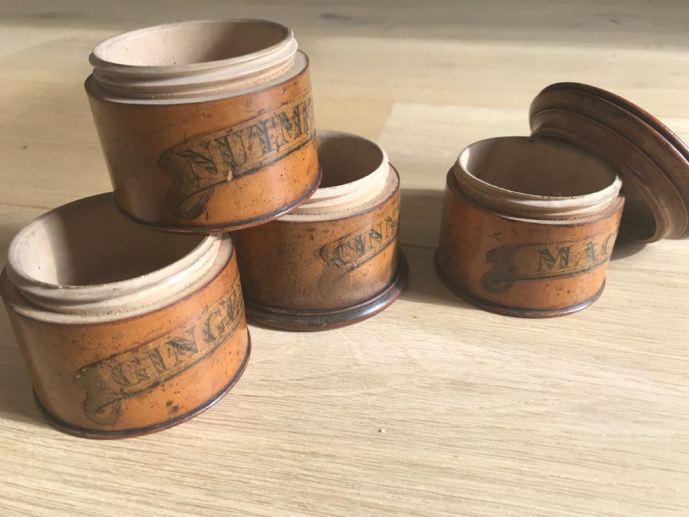 Antique Treen Spice Tower - four tier View III