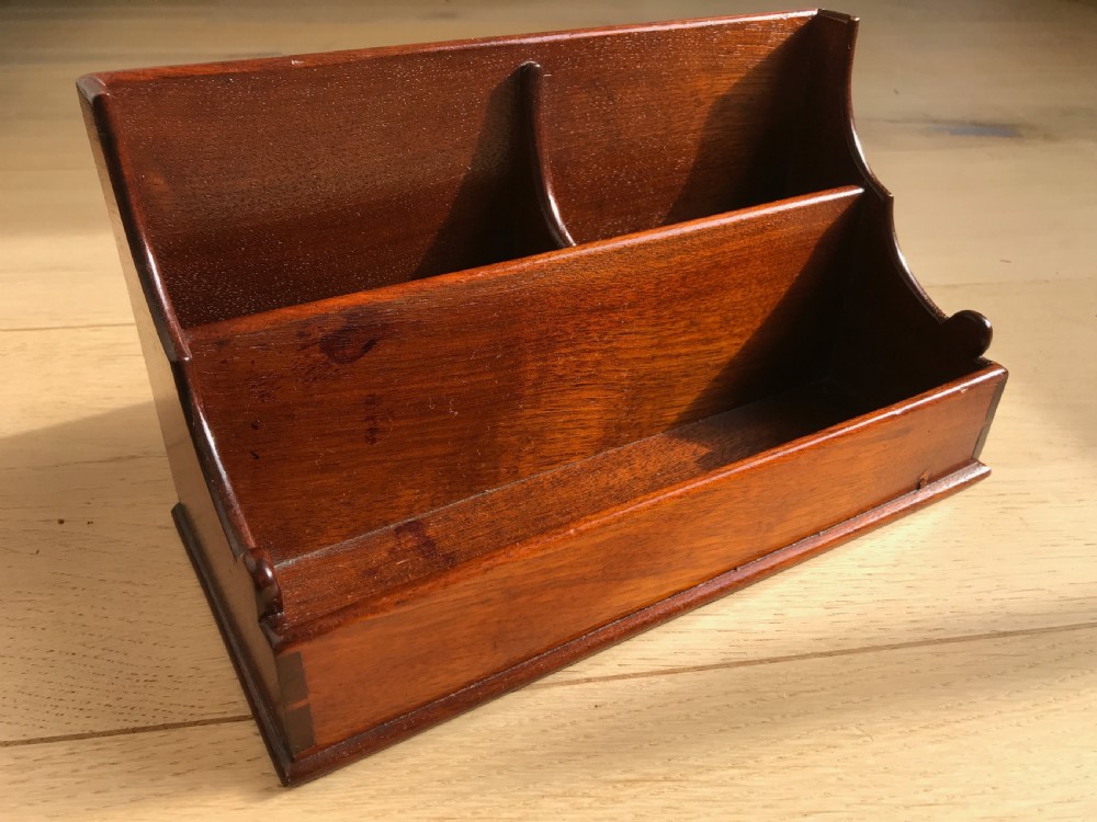 Antique Mahogany Stationery Rack