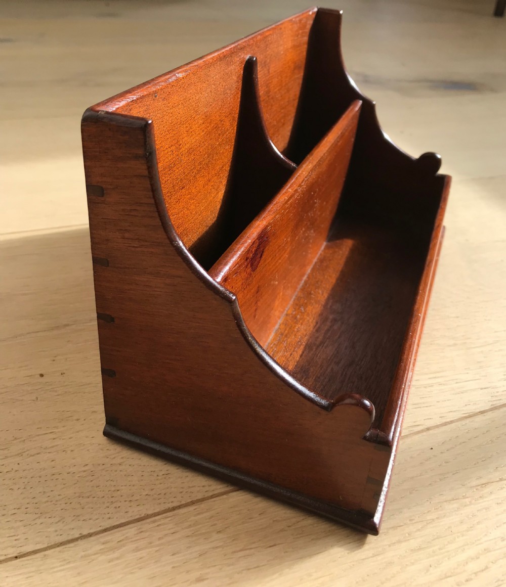 Antique Mahogany Stationery Rack View II