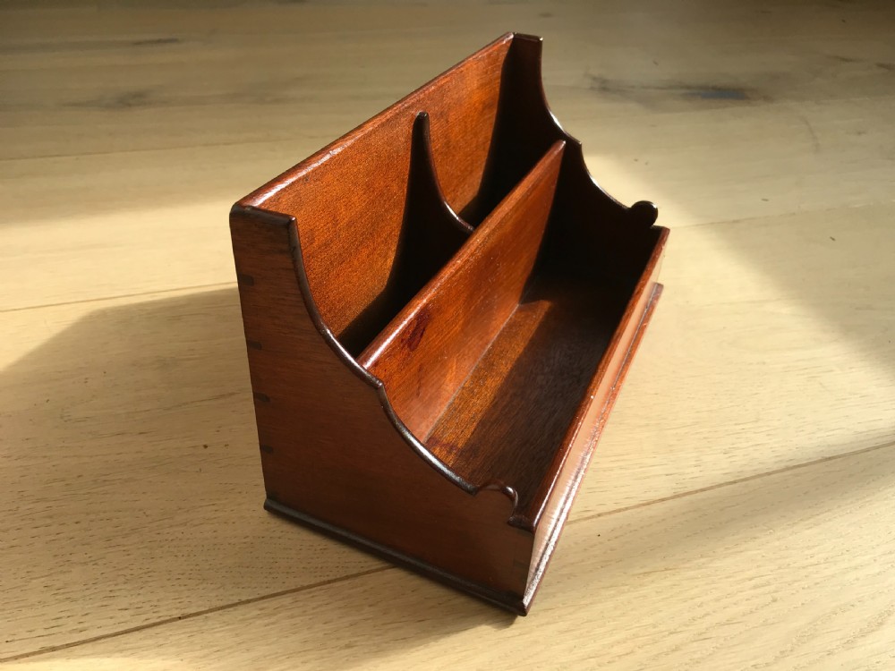 Antique Mahogany Stationery Rack View IV