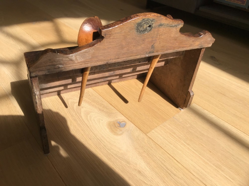 Antique Welsh Oak Spoon Rack View V