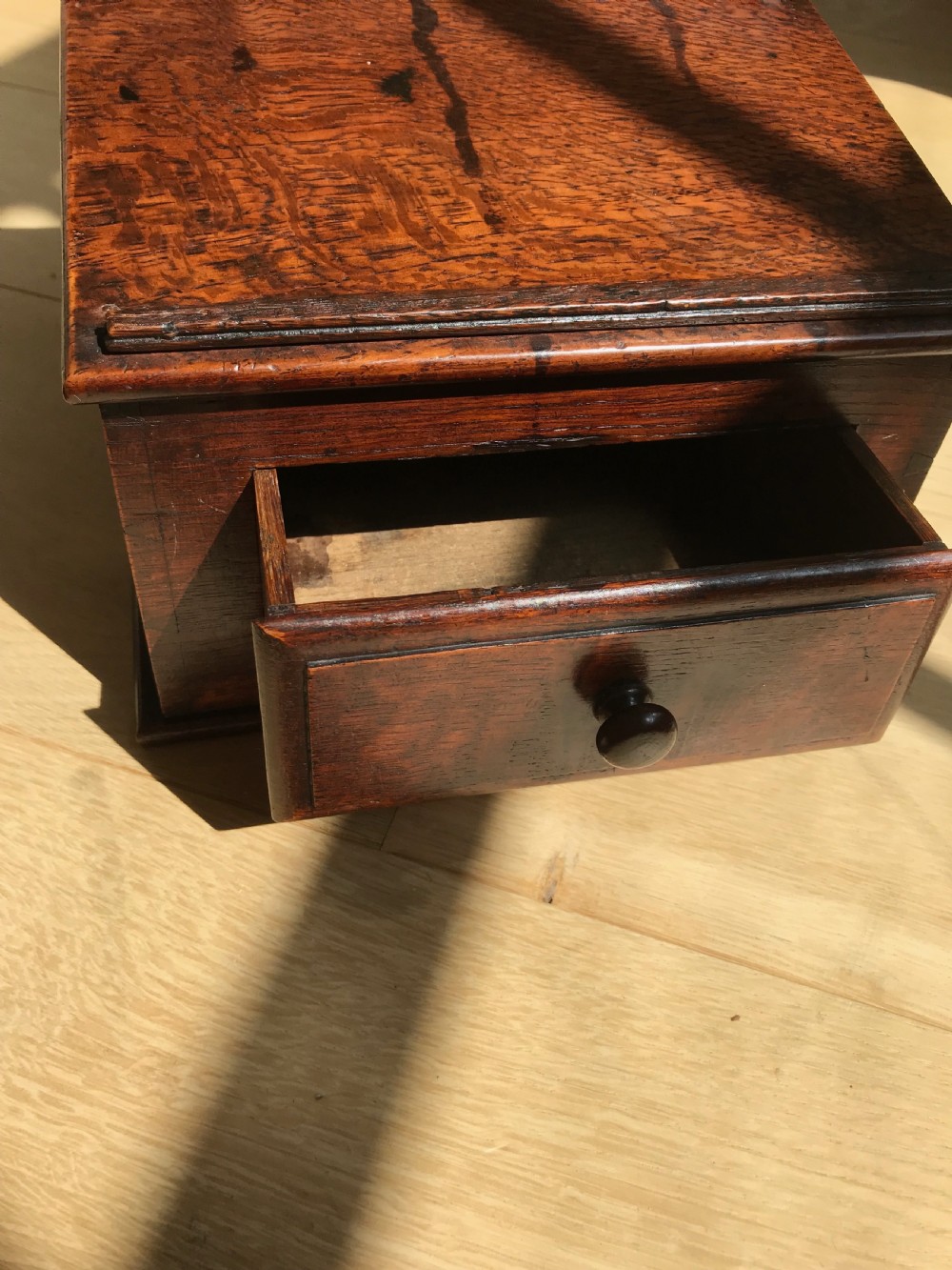 A Mini Antique Oak Writing Slope/ Box View III