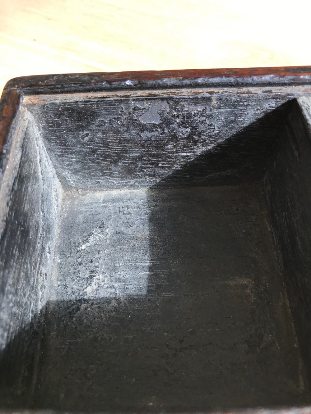 An Antique  Oak Tinder Box - treen  View III