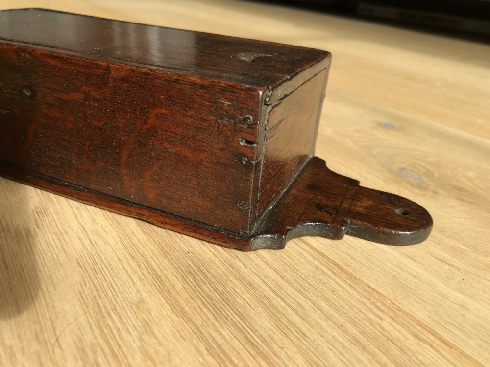 An Antique  Oak Tinder Box - treen  View VI