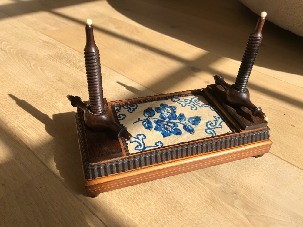A Small Antique Flower Press - treen View III