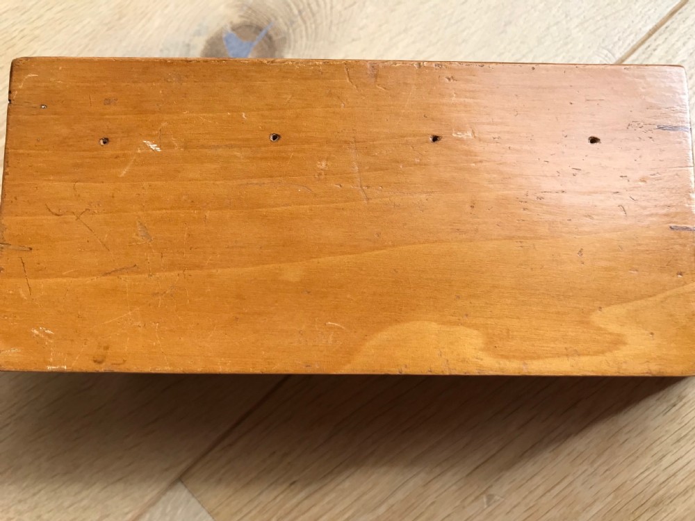 An early 1800's whitewood reel box View III