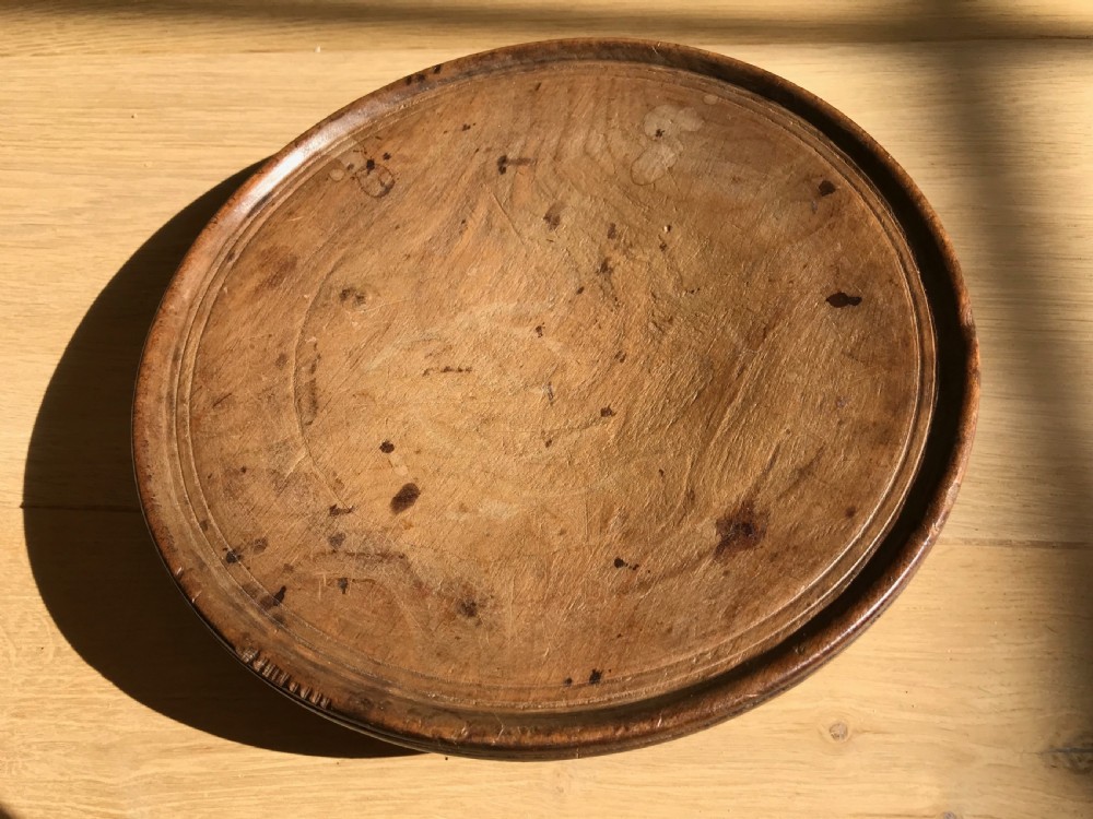 Antique Treen English Platter - sycamore