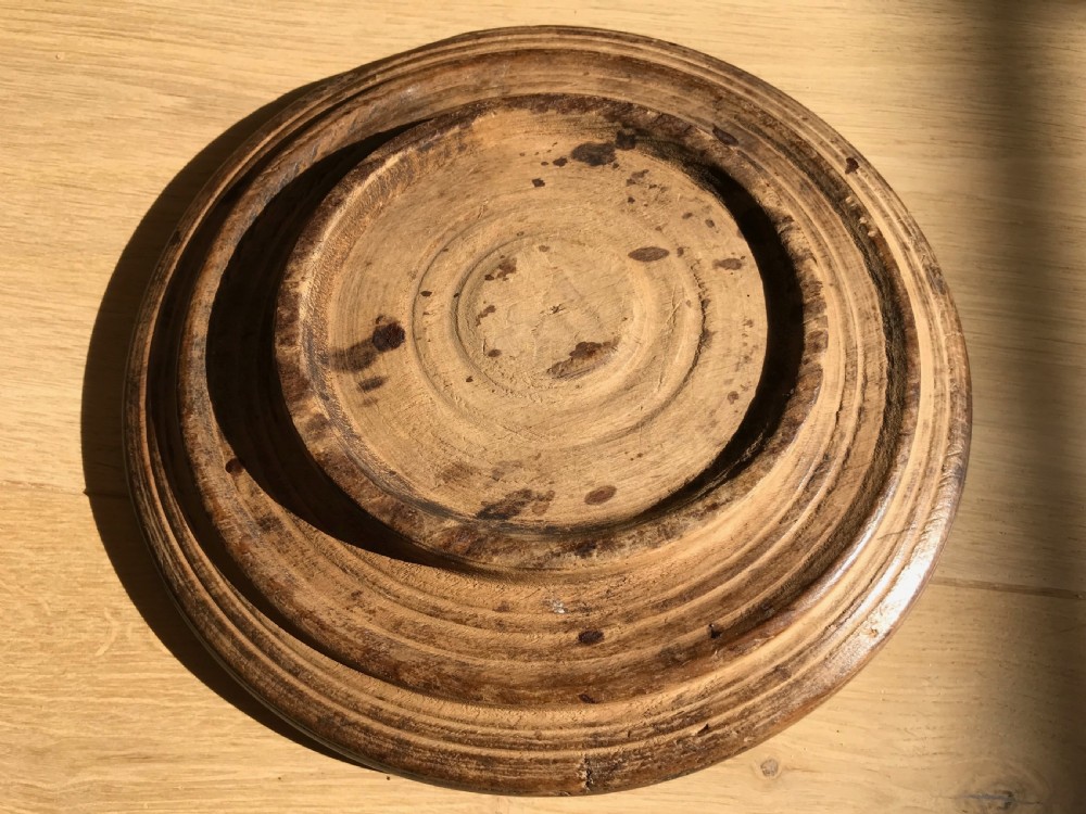 Antique Treen English Platter - sycamore View II