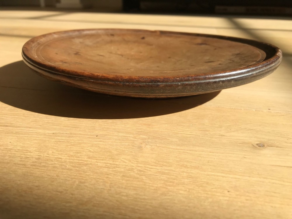 Antique Treen English Platter - sycamore View III